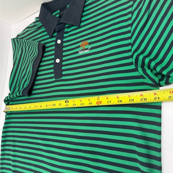 OAK TREE golf club Dunning Golf Polo Men's Large Green Blue Stripes - Picture 8 of 10